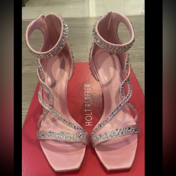 Alexander McQueen Crystal-Embellished Satin High-Heel Sandals - Picture 4 of 11